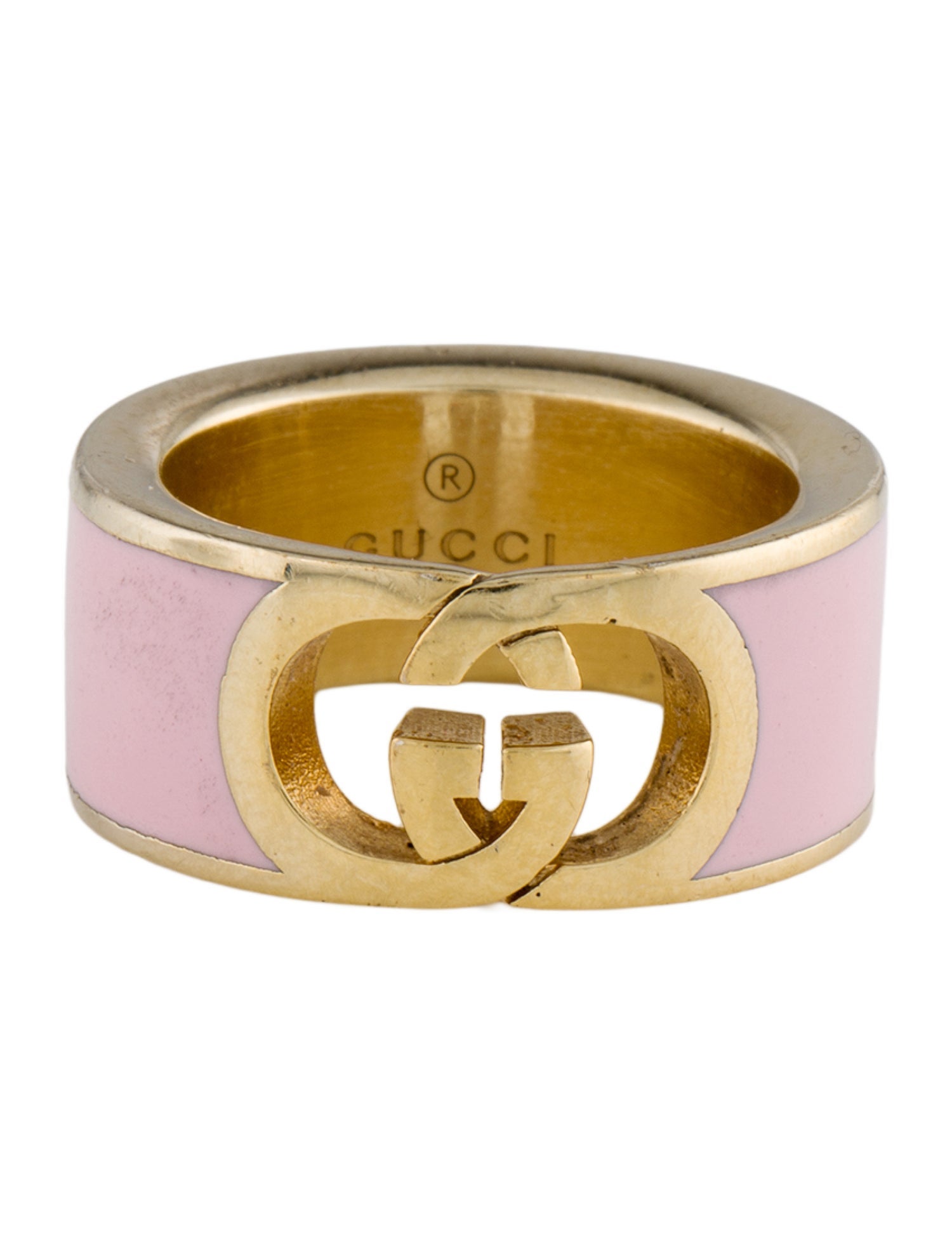 Gucci Enamel Interlocking Band Ring